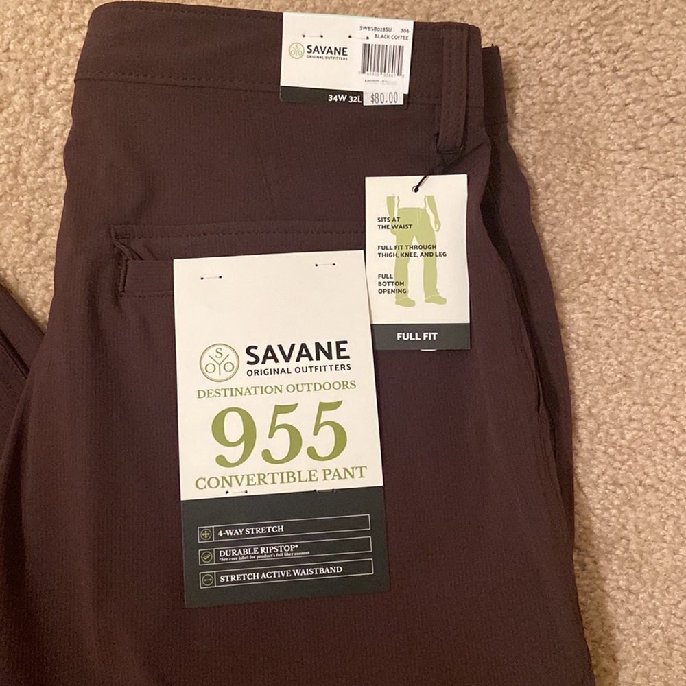 Convertible Outdoor Pants NWT Savane Outfitters - Picture 3 of 5